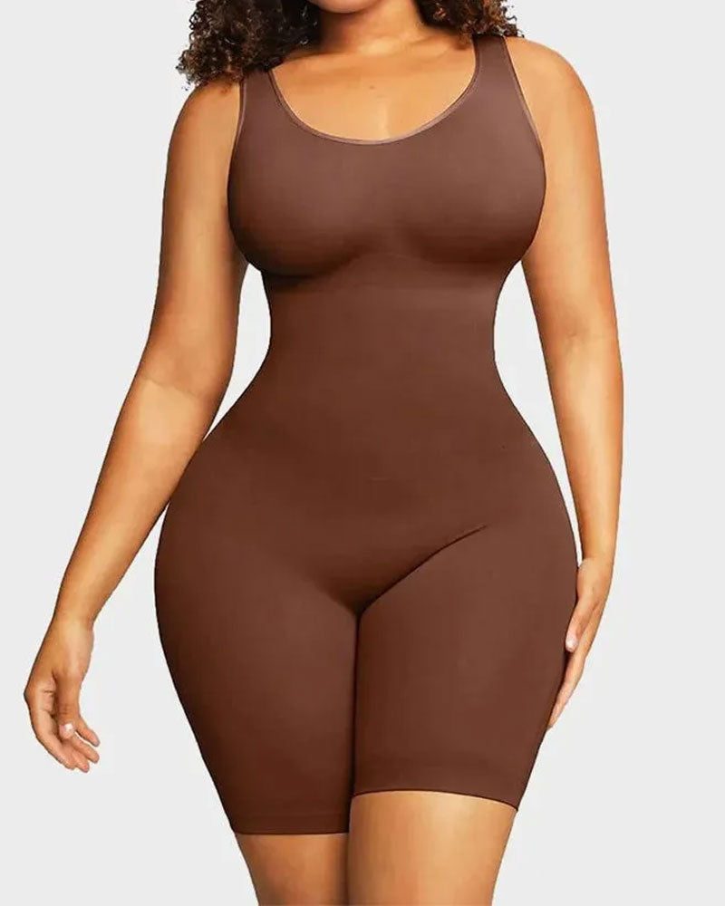 Curvefaja® Seamless Sculpting Mid Thigh Bodysuit Shaper
