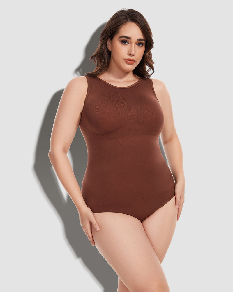 Curvefaja® Crew Neck Sleeveless Sculpting Bodysuit Shapewear