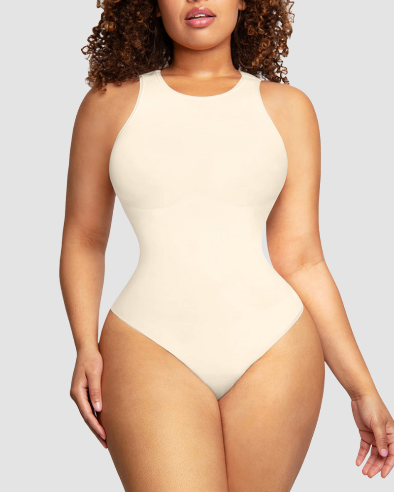 Curvefaja® Crew Neck Sleeveless Sculpting Bodysuit Shapewear
