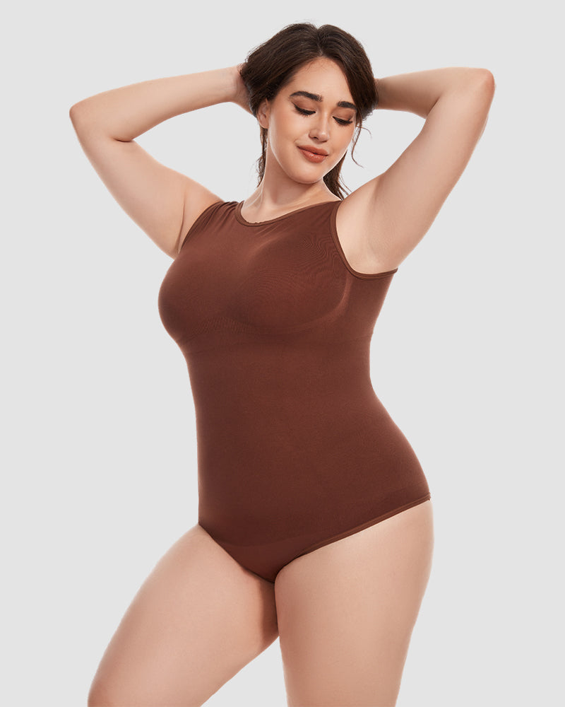 Curvefaja® Crew Neck Sleeveless Sculpting Bodysuit Shapewear