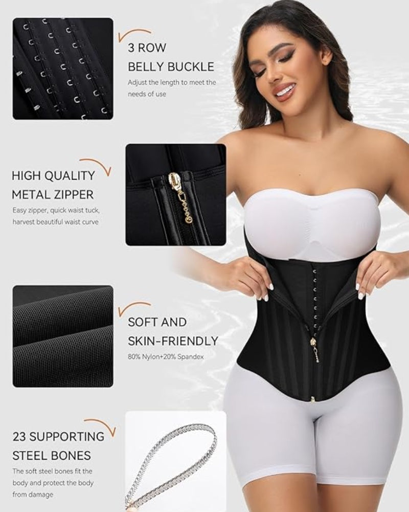 Curvefaja® Curved Boned Waist Trainer High Compression Tiny Waist Corset