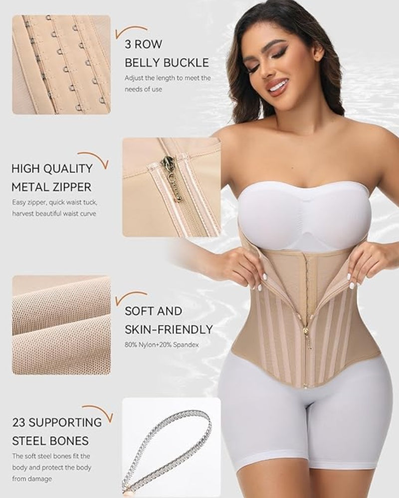 Curvefaja® Curved Boned Waist Trainer High Compression Tiny Waist Corset