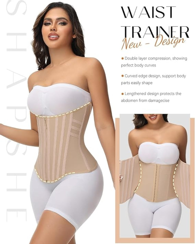 Curvefaja® Curved Boned Waist Trainer High Compression Tiny Waist Corset
