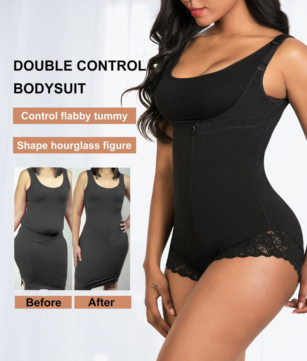 Curvefaja® Shapewear for Women Tummy Control Fajas Colombianas Open Bust Body Shaper Slimmer Bodysuit