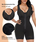 Curvefaja® Fajas Colombianas Shapewear for Women Tummy Control Post Surgery Full Body Shaper Butt Lifter with Zipper Crotch