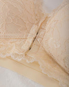 Curvefaja® Women's Contrast Lace Hook & Eye Front PushUp Bra
