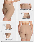 High-Waist Zip-Up Shaping Shorts