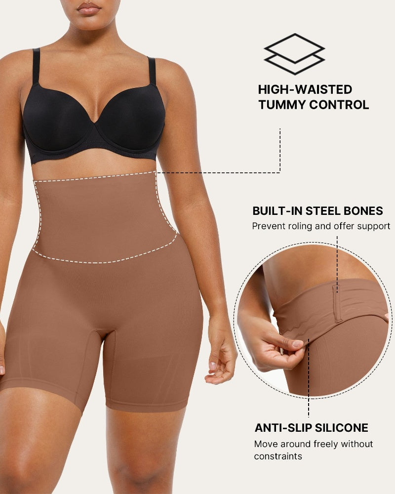 Curvefaja Shapewear Tummy Control Shorts for Women Seamless High Waisted Body Shaper Thigh Slimming Underwear Girdle