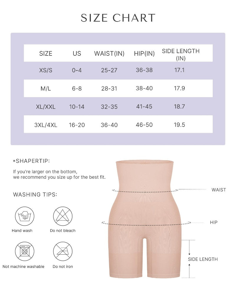 Curvefaja Shapewear Tummy Control Shorts for Women Seamless High Waisted Body Shaper Thigh Slimming Underwear Girdle