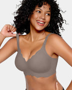 Curvefaja Soft Full Coverage Scalloped Wireless Jelly Bra
