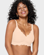 Curvefaja Soft Full Coverage Scalloped Wireless Jelly Bra