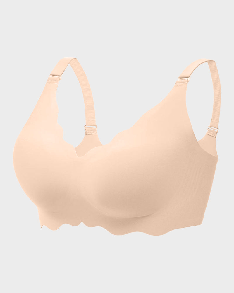 Curvefaja Soft Full Coverage Scalloped Wireless Jelly Bra