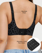 Curvefaja Wireless Leopard V-Neck Contour Bra