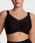 Curvefaja Womens Wireless Bras V Mesh Comfortable Bralette Supportive