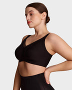 Curvefaja Womens Wireless Bras V Mesh Comfortable Bralette Supportive