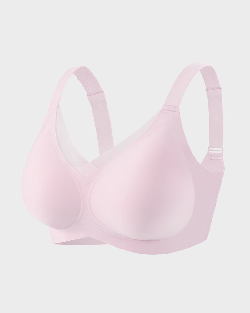 Curvefaja Womens Wireless Bras V Mesh Comfortable Bralette Supportive