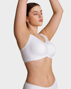 Curvefaja Womens Wireless Bras V Mesh Comfortable Bralette Supportive