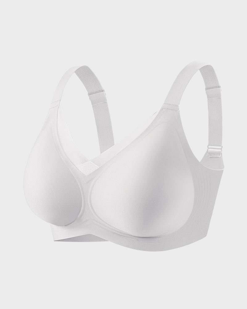 Curvefaja Womens Wireless Bras V Mesh Comfortable Bralette Supportive