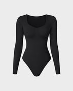 Curvefaja® Seamless Long Sleeve V-Neck Sculpting Bodysuit