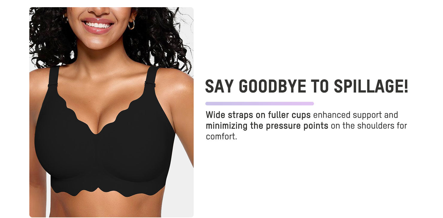 Curvefaja Soft Full Coverage Scalloped Wireless Jelly Bra