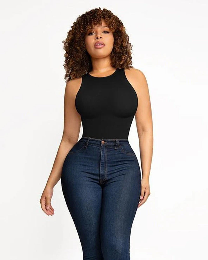 Curvefaja® Crew Neck Sleeveless Sculpting Bodysuit Shapewear