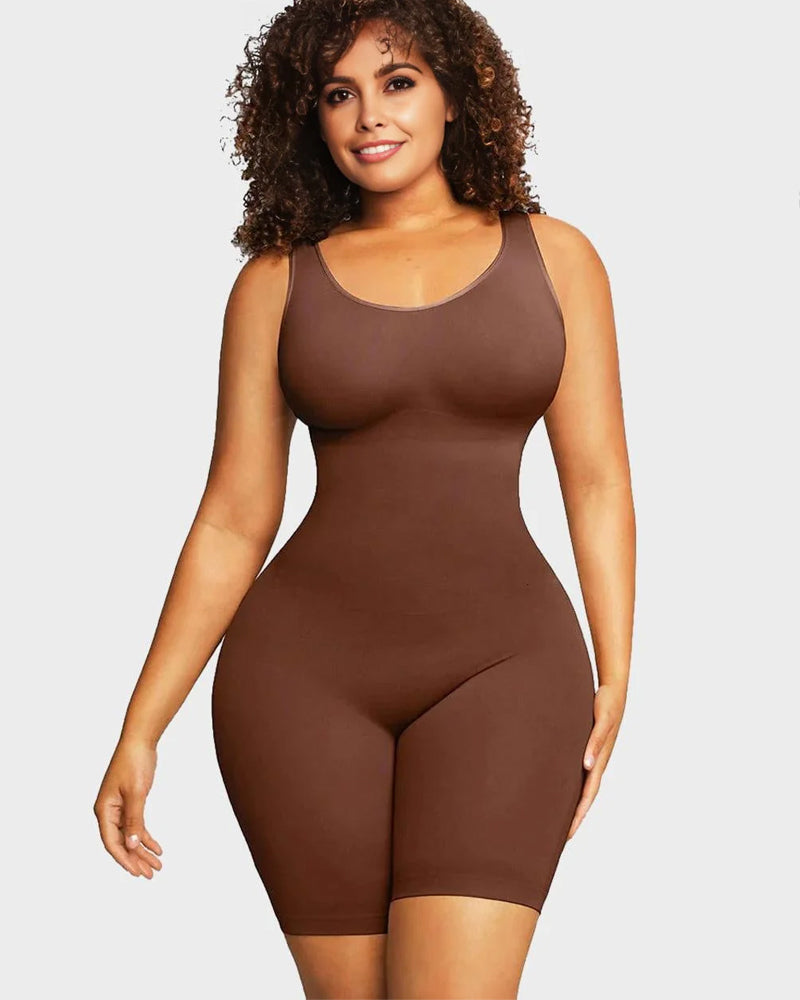 Curvefaja® Seamless Sculpting Mid Thigh Bodysuit Shaper