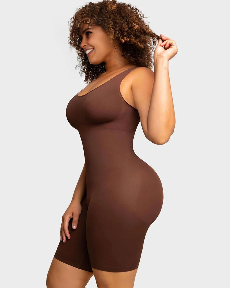 Curvefaja® Seamless Sculpting Mid Thigh Bodysuit Shaper