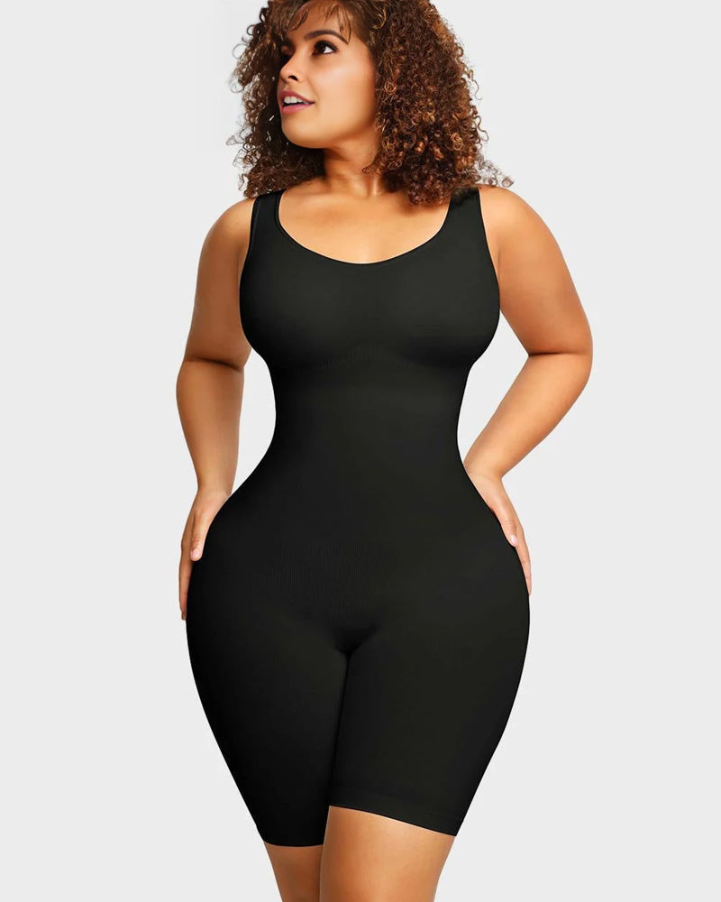 Curvefaja® Seamless Sculpting Mid Thigh Bodysuit Shaper