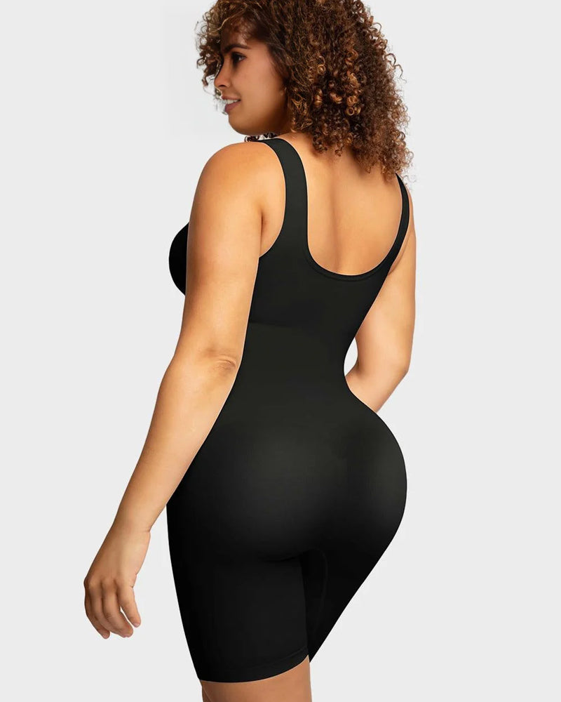 Curvefaja® Seamless Sculpting Mid Thigh Bodysuit Shaper
