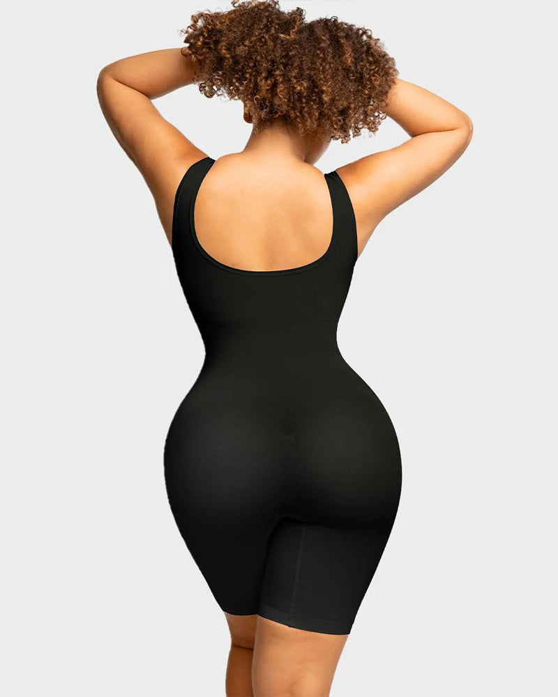 Curvefaja® Seamless Sculpting Mid Thigh Bodysuit Shaper