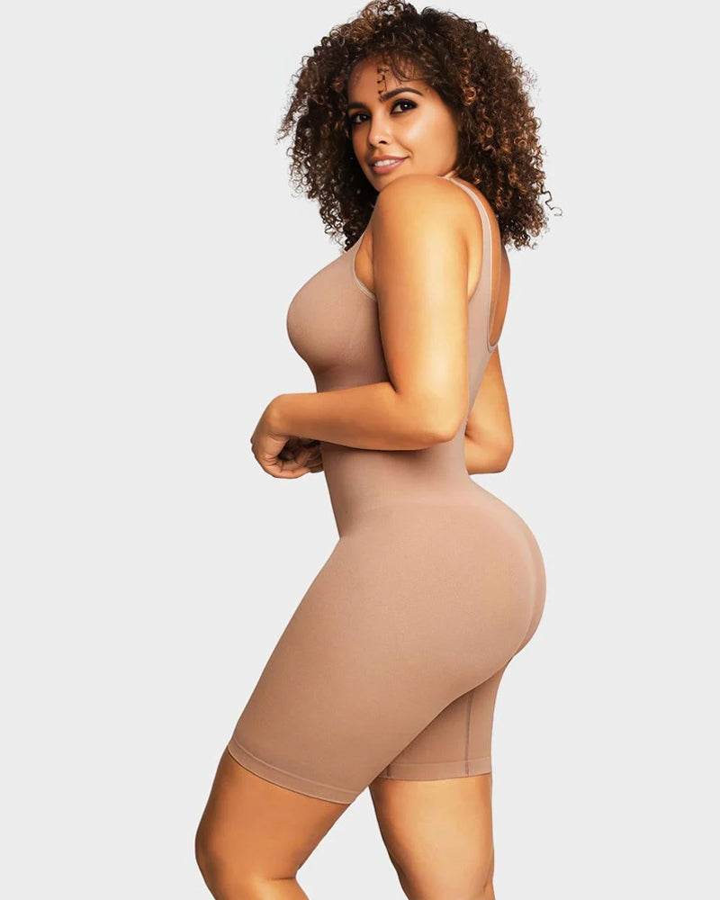 Curvefaja® Seamless Sculpting Mid Thigh Bodysuit Shaper