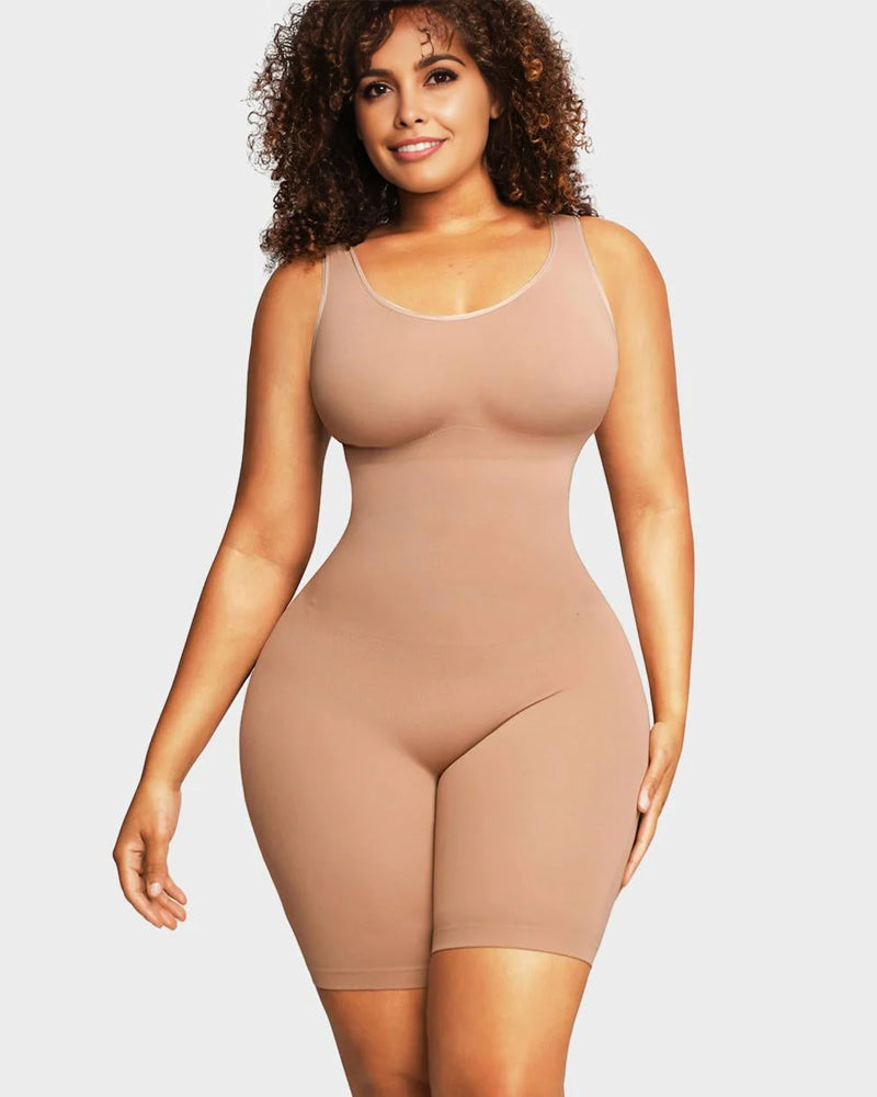 Curvefaja® Seamless Sculpting Mid Thigh Bodysuit Shaper
